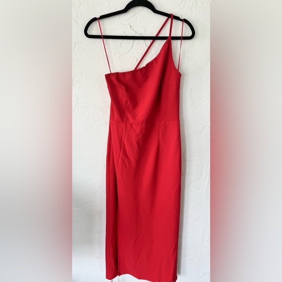 Abercrombie & Fitch Asymmetrical Red Dress - Picture 4 of 8
